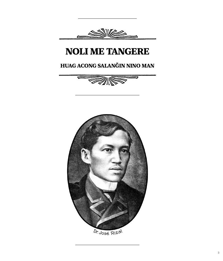 Noli Me Tangere (Tagalog)